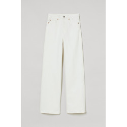 Wide High  Jeans Blanc